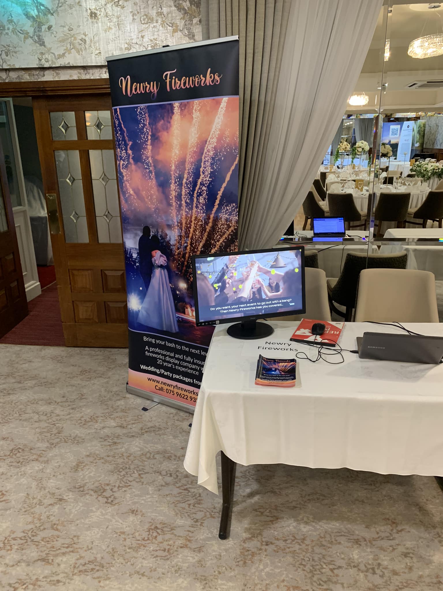 Newry Fireworks consultation stand at a wedding fair
